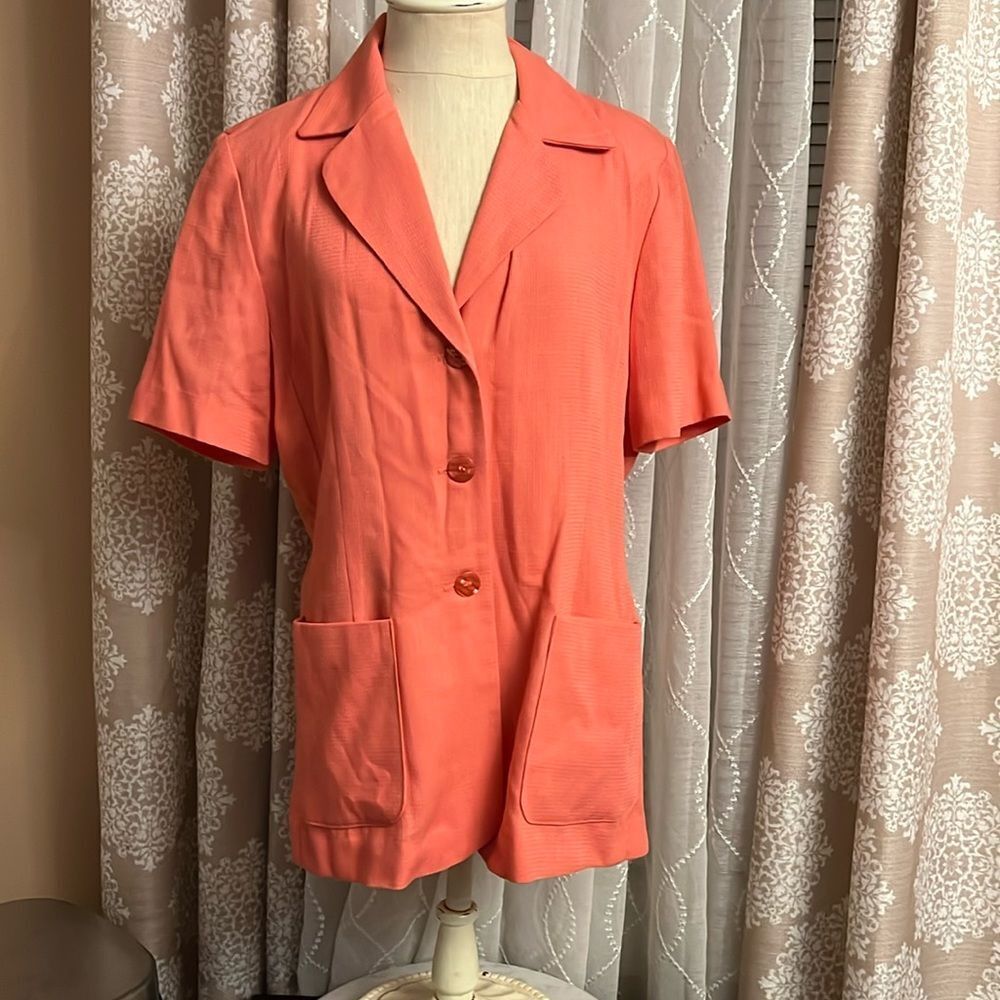 Vintage fundamental things short sleeve blazer with front pockets